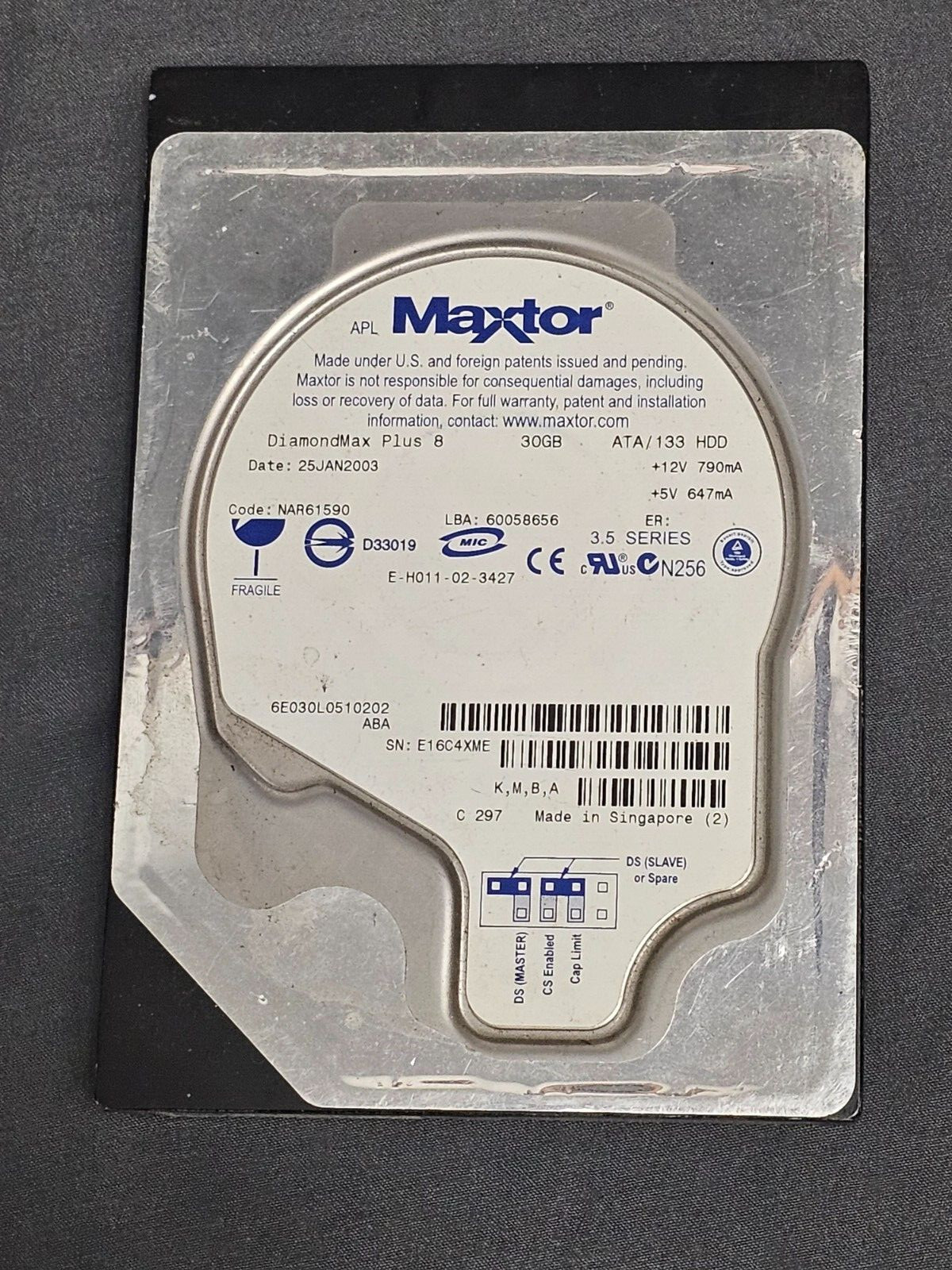 Maxtor DiamondMax 8 Plus E-H011-02-3427 3.5" IDE HD