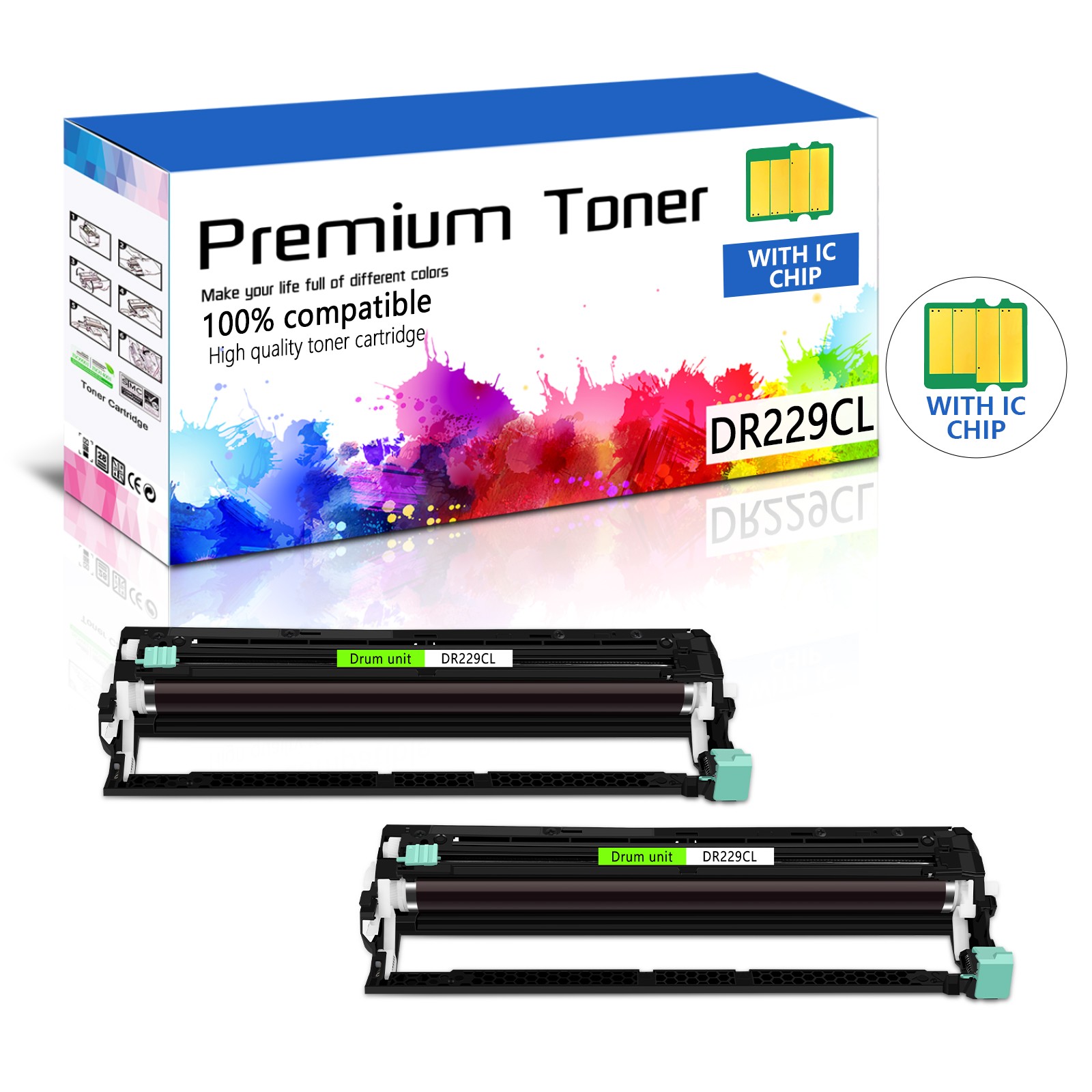 2PK DR229CL Drum Unit for Brother HL-5440d HL-5440DN HL-5470dw HL-6180dw 6180DWT