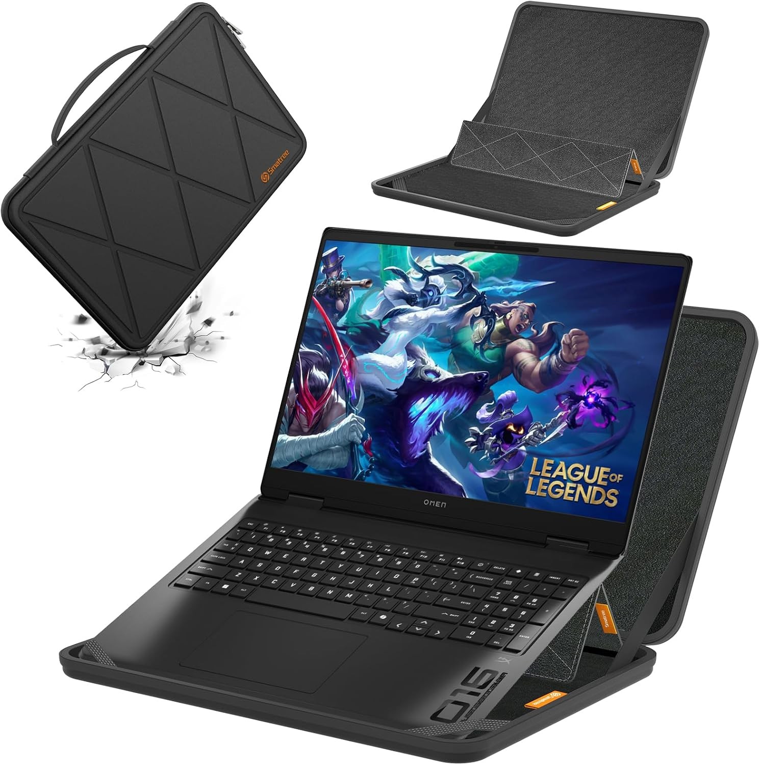 MS105 Hard EVA Protective Sleeve Case with Stand for 16.1 inch HP OMEN Gaming La