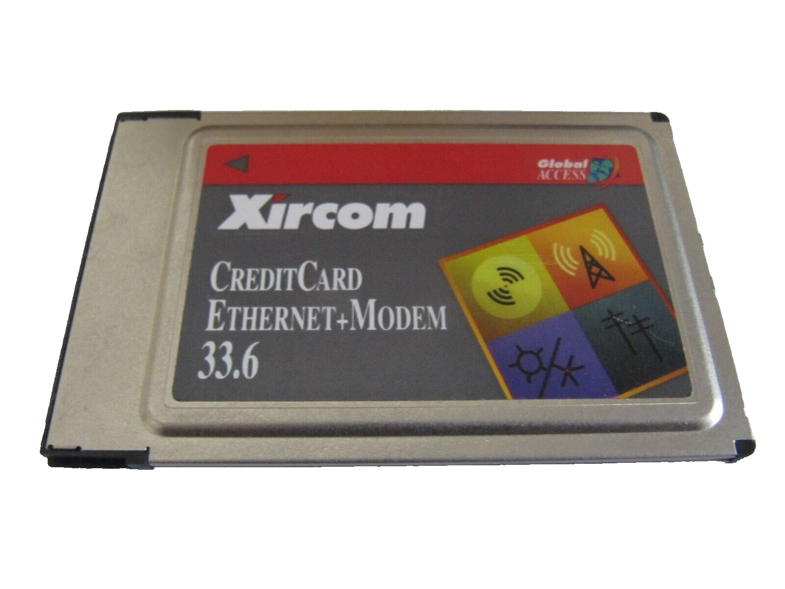 Xircom MODEM PC CARD PCMCIA DIALUP CreditCard Ethernet 33.6 CEM33 Vintage Retro
