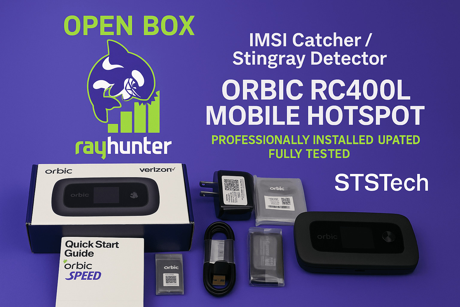 Open Box - RayHunter IMSI Catcher / Stingray Detector – Orbic RC400L Mobile Hots