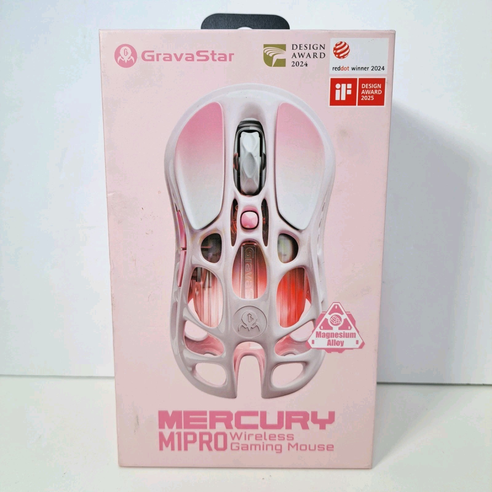 GravaStar Mercury M1 Pro Wireless Gaming Mouse 26000 DPI (Gradient Pink)