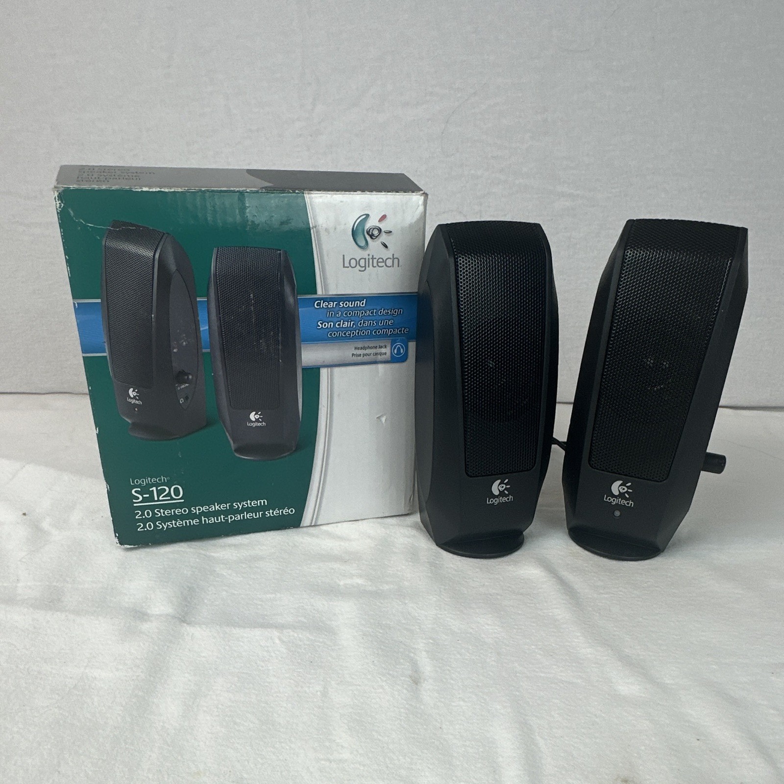 Logitech S-120 2.0 Wired Stereo Speaker System 3.5mm Jack 2.6W 3.5mm Audio Jack