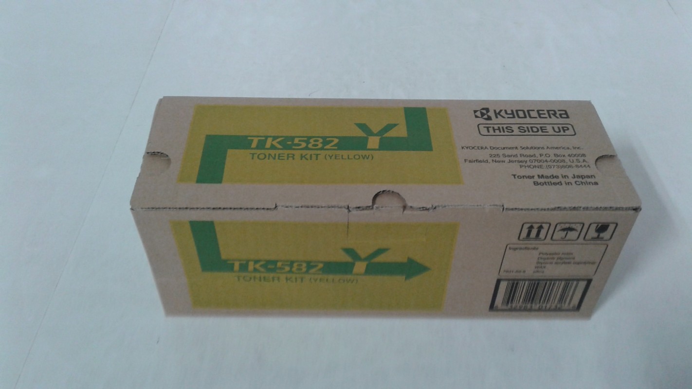 Kyocera Mita TK-582Y Toner Kit 1T02KTAUS0 Yellow for Kyocera Mita Ecosys P6021