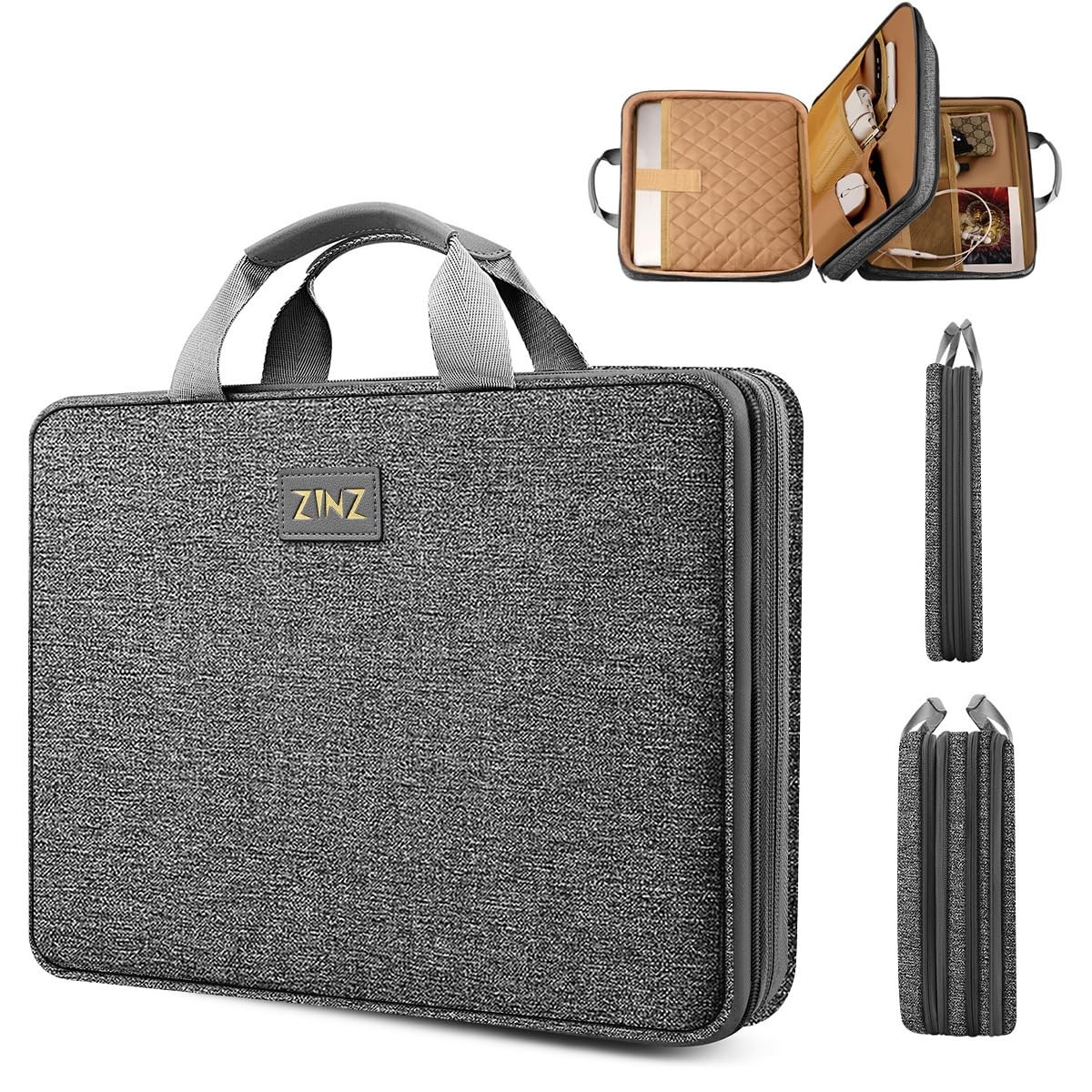 ZINZ Slim Expandable Laptop Case 13 Inch Sleeve Upgraded 13", D01g01