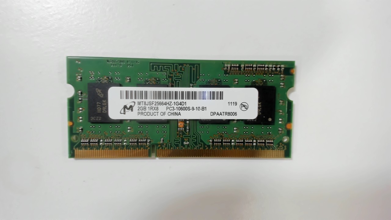Micron 2GB 1Rx8 PC3-1333 SODIMM Non-ECC DDR3 Laptop Memory RAM 560NY