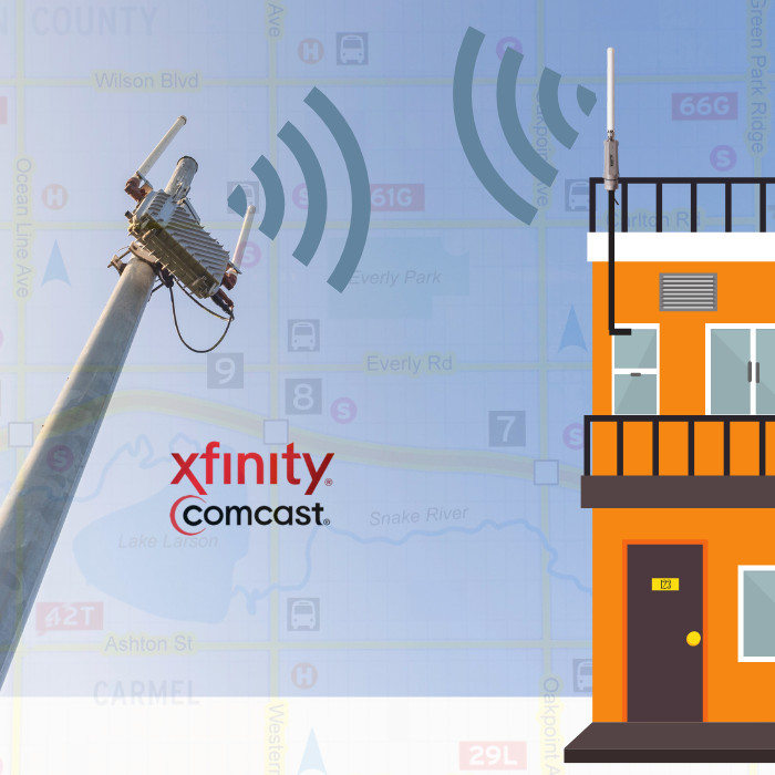 Single PC Outdoor WiFi Range Booster for 5 Ghz Xfinity Comcast or Public Hotspot