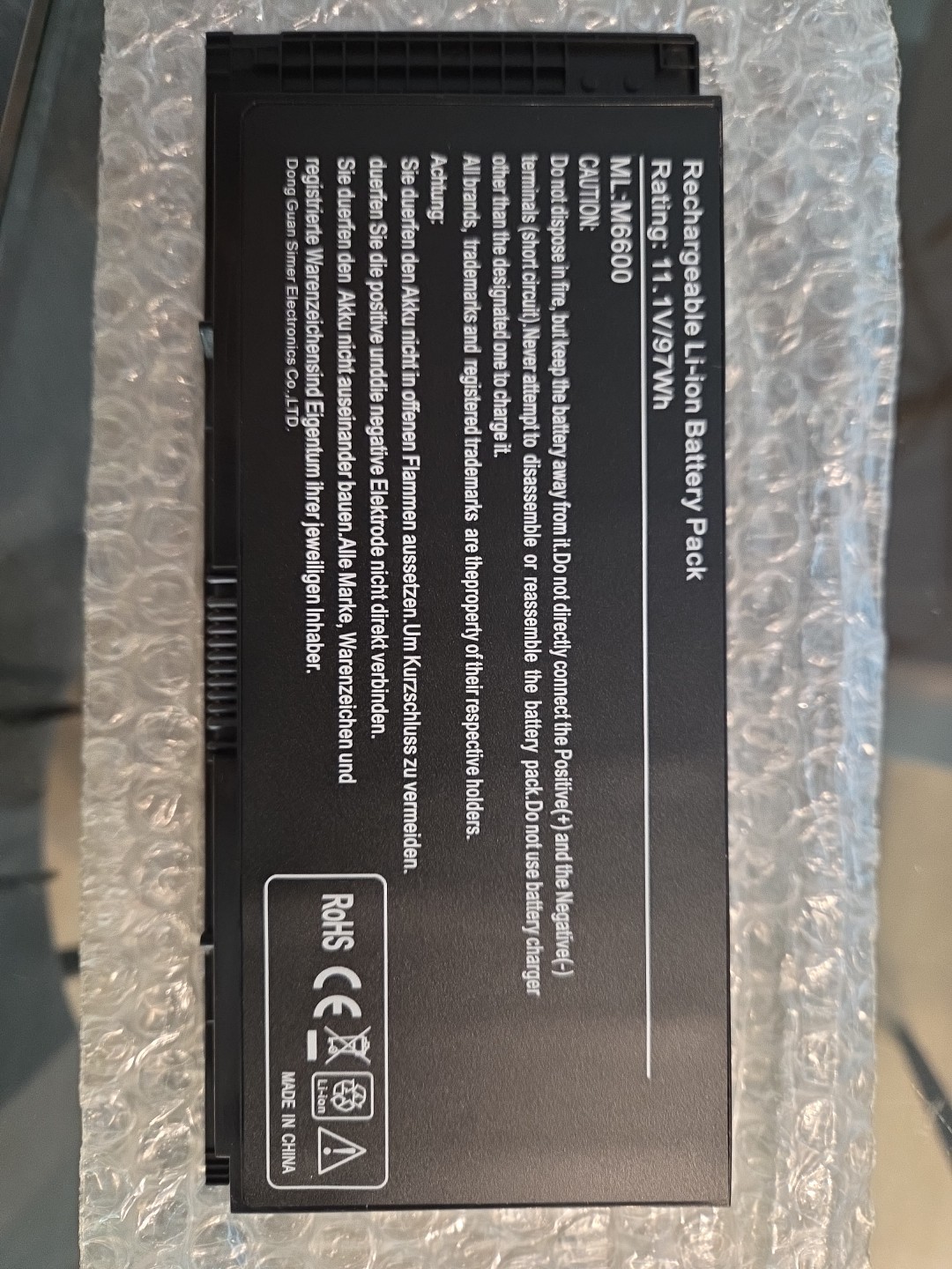 New M6600 Battery for Precision M4800 M4600 M6600 M6800 312-1176 312-1177 97Wh