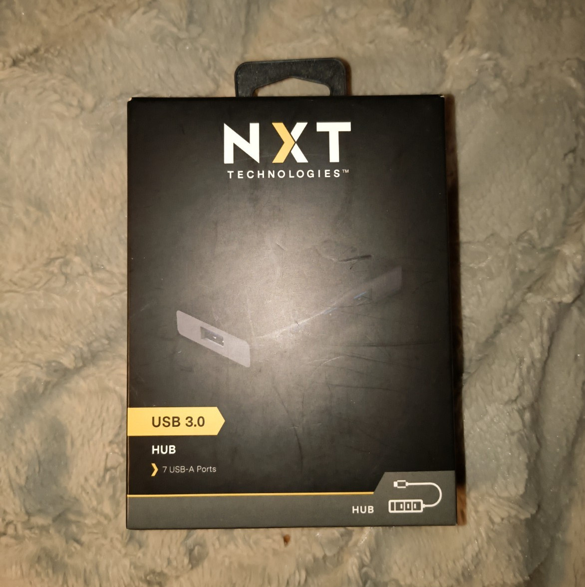 NXT Technologies USB 3.0 Hub 7-Port USB-A High-Speed Adapter, Black