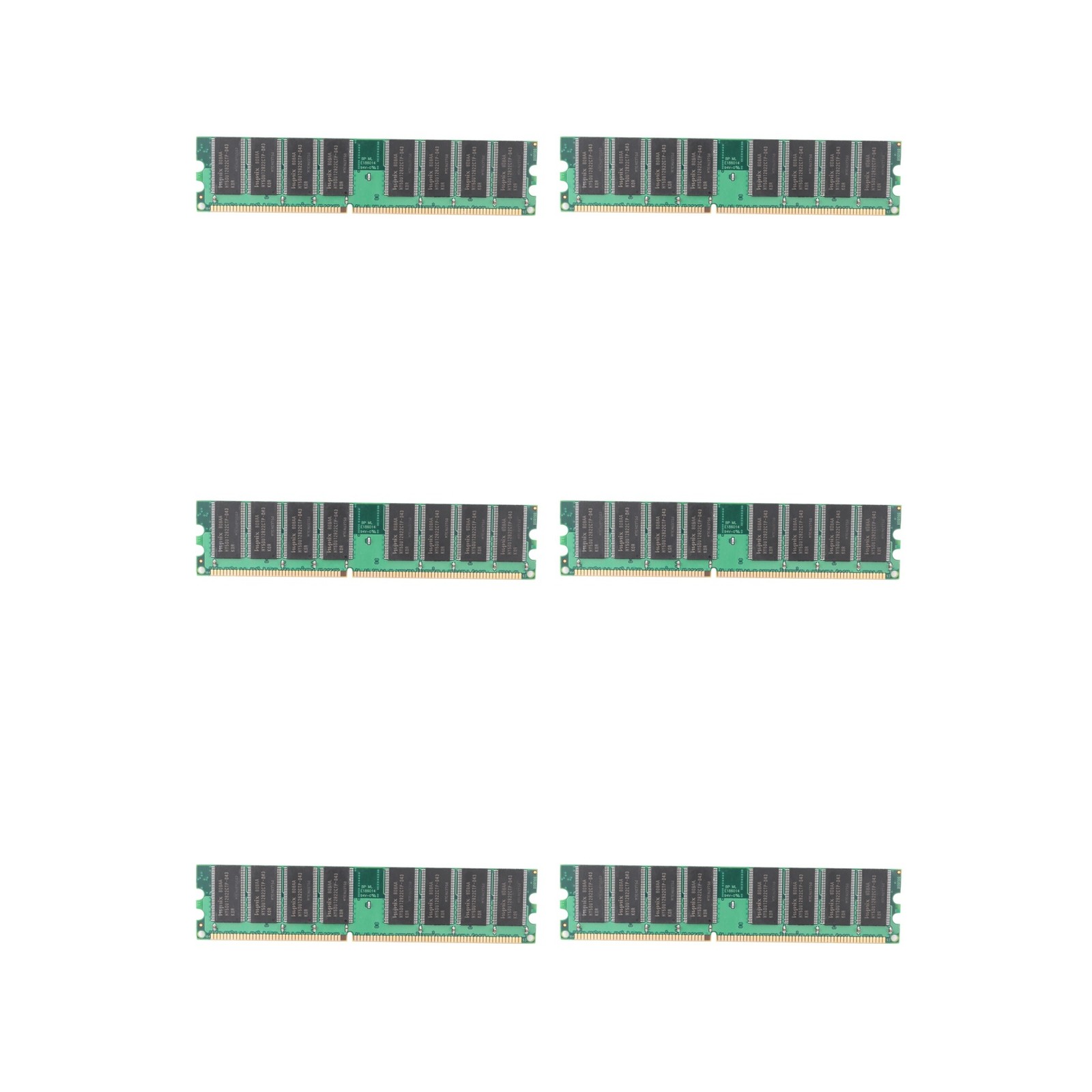 6X DDR 1GB PC Memory DDR1 Desktop PC3200 400MHz 184 Pin Non-ECC-5090