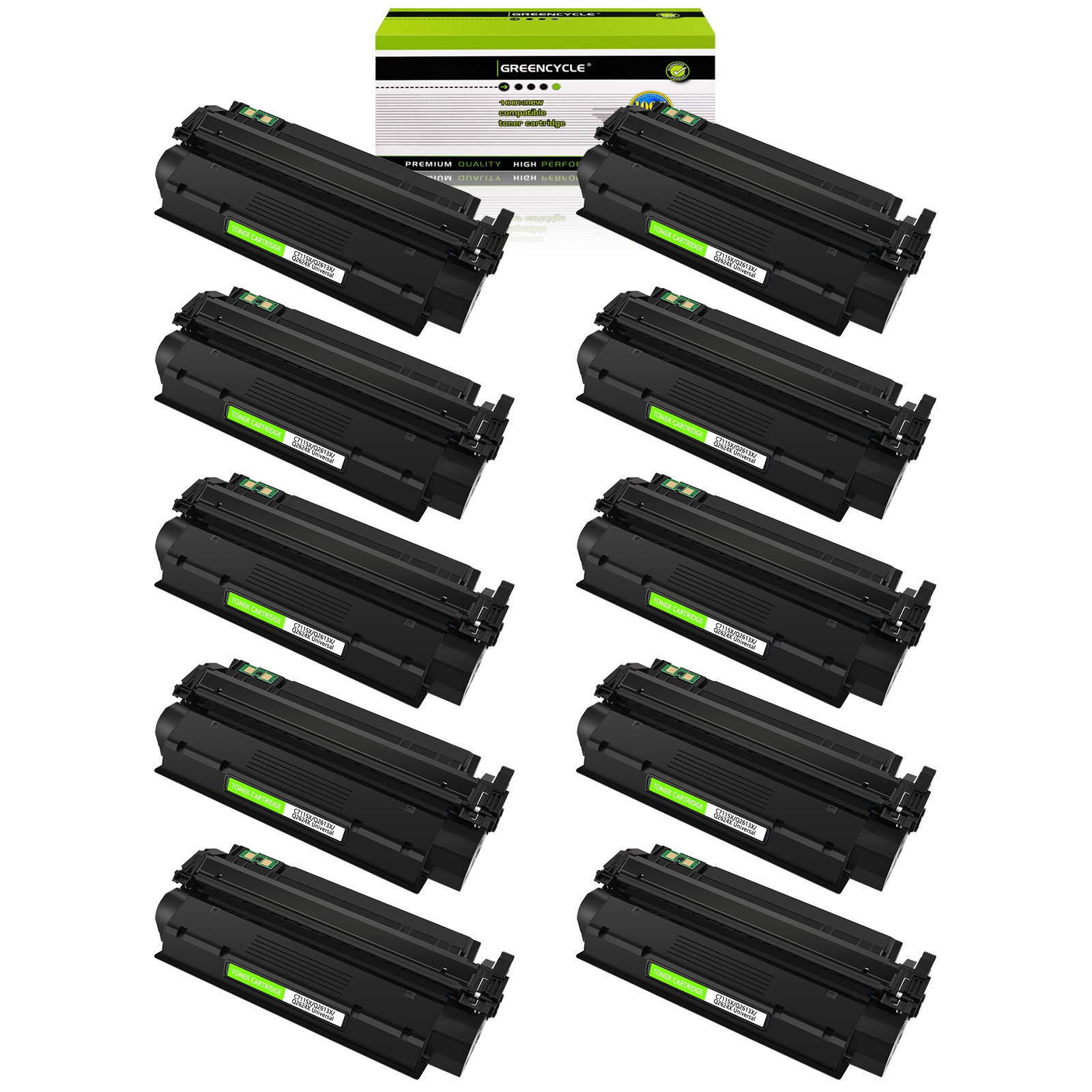 10PK C7115X 15X Toner Cartridge Compatible with HP LaserJet MFP 3380 3310 3300 3
