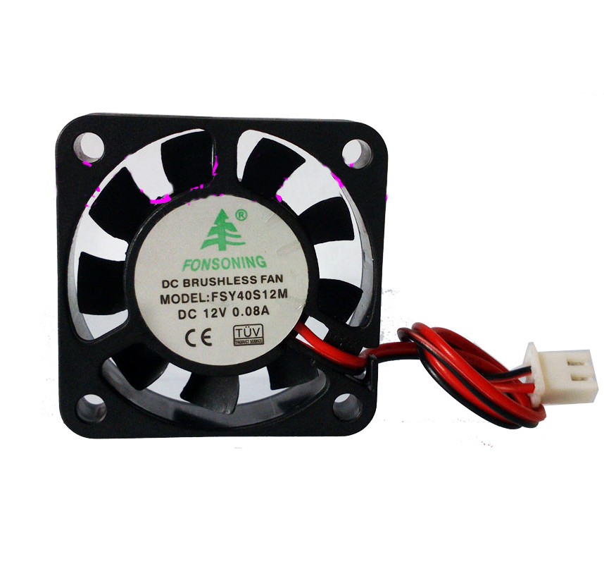 FONSONING FSY40S12M 40*40*10MM 12V 0.08A 2Pin 4010 Quiet Cooling Fan Replace