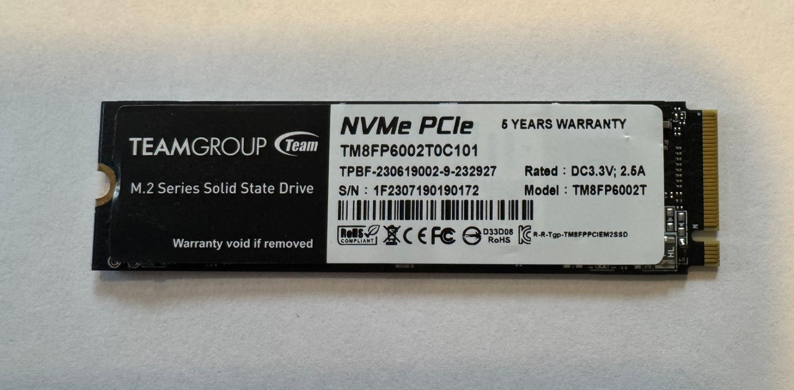 TeamGroup MP33 2TB SSD M.2 2280 NVMe SSD