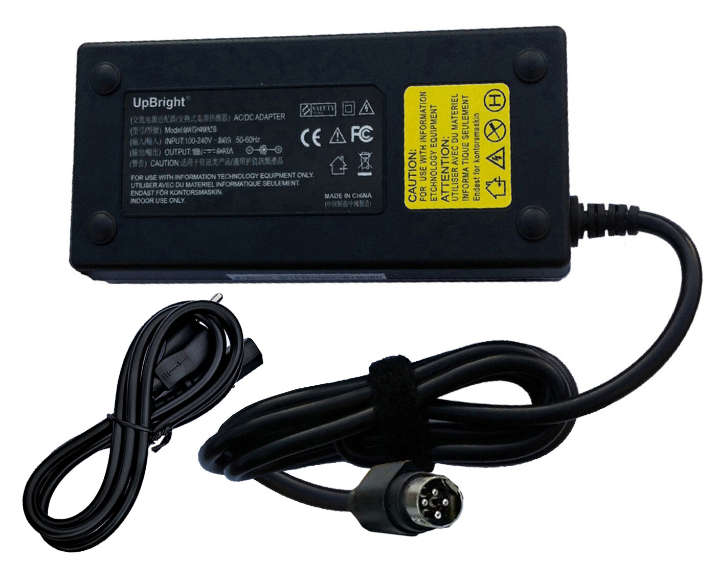 4-Pin 12V 18V or 24V AC Adapter For Wincomm WMP-22B Medical Grade 21.5" Panel PC