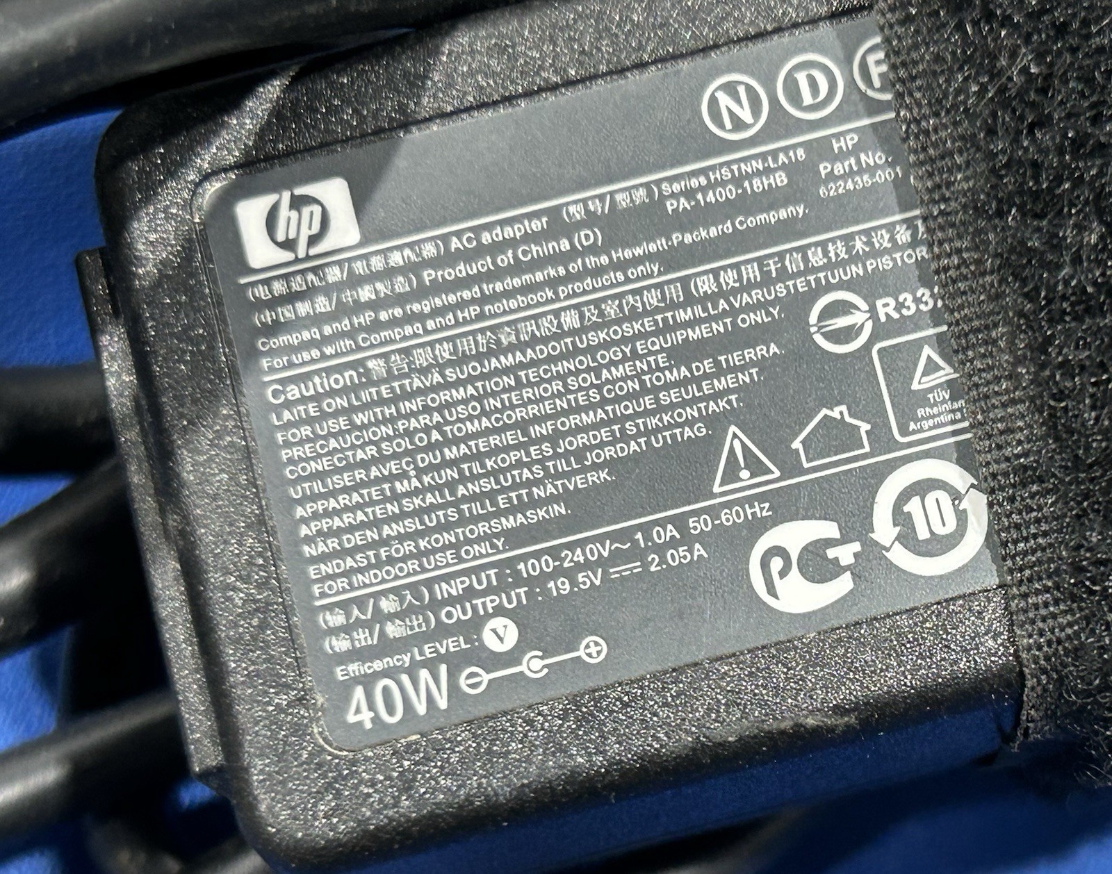 40W AC Adapter Power Charger Compatible HP HSTNN-DA18 PA-1400-18HB 4.0mm