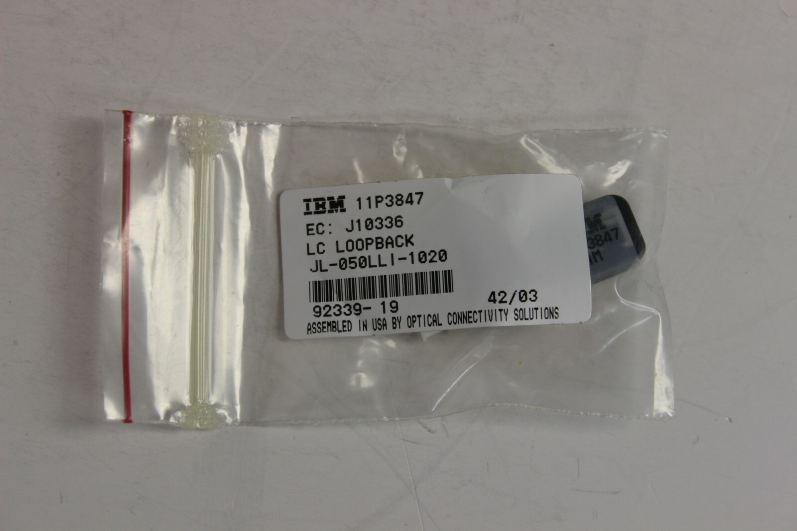IBM 11P3847 LC LOOPBACK PLUG  NEW IN BAG