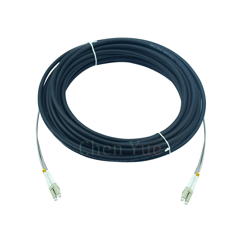100M Outdoor Field Fiber Patch Cord LC UPC to LC UPC MM Multi-Mode Duplex Cable 