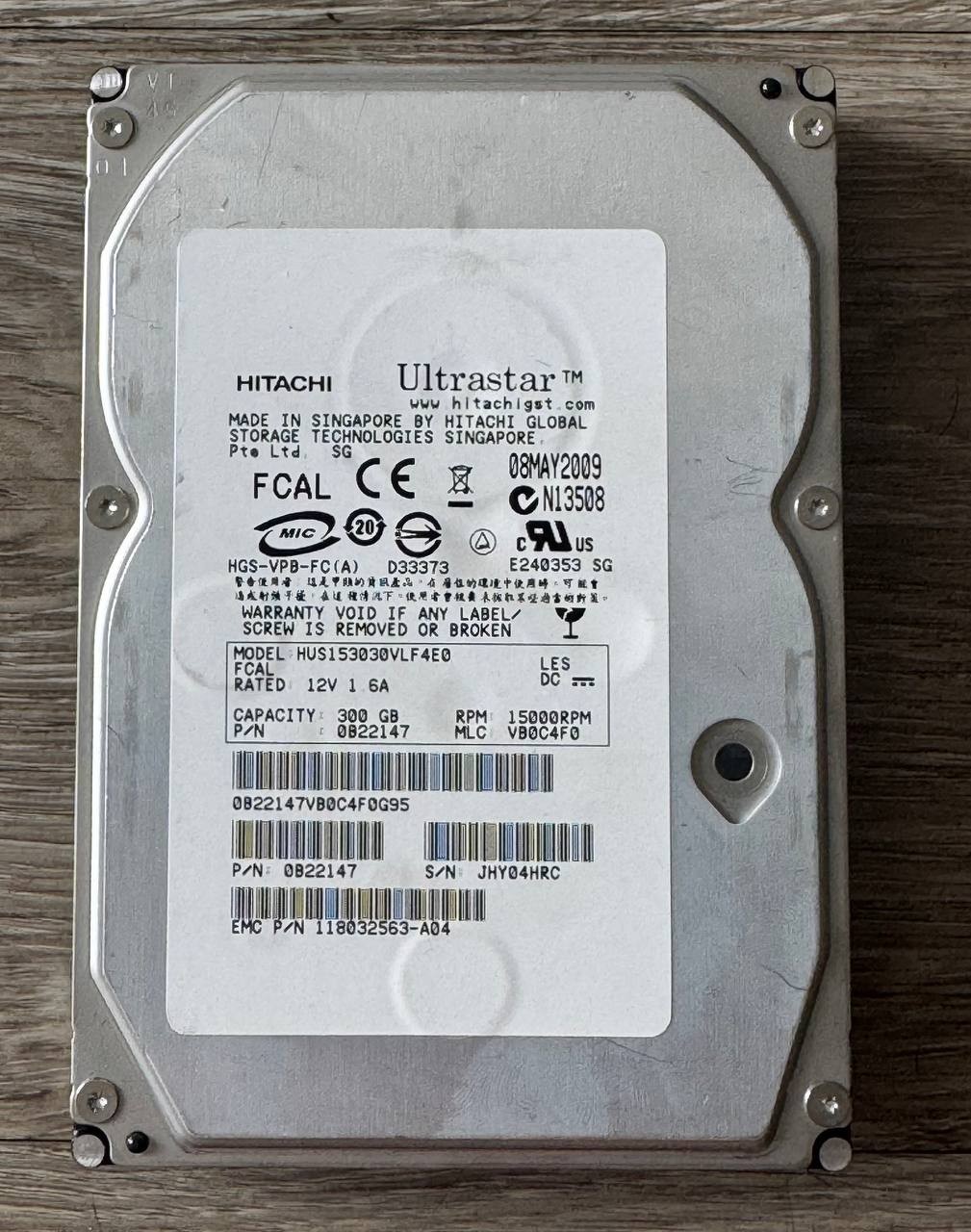 Hitachi Ultrastar HUS153030VLF400 300GB 15K RPM 3.5" FCAL Hard Drive HDD