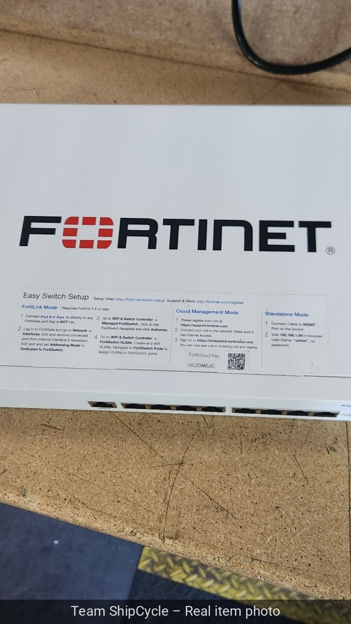 defective Fortinet FortiSwitch 108E PoE Ethernet Switch G2U