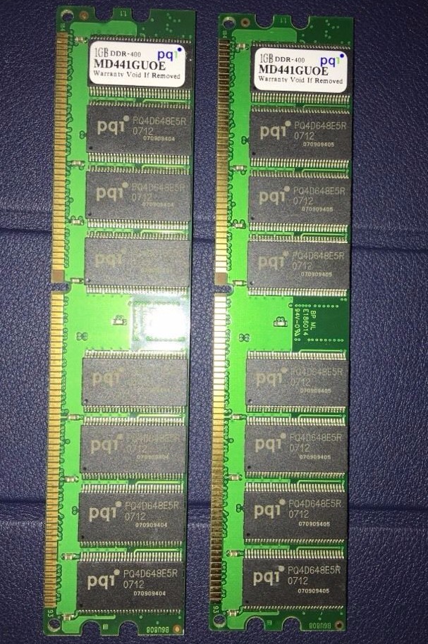 DDR-400 2GB (1GB X 2) PQI MD441GROE  ECC REG