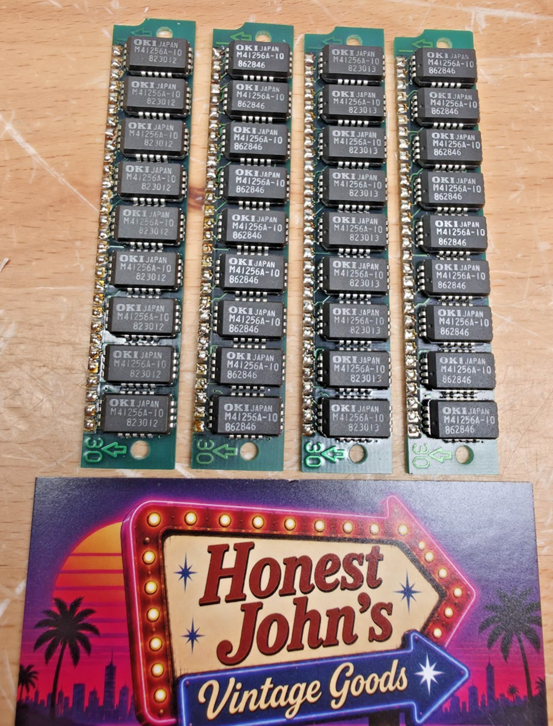Lot of 4 OKI Japan M41256A-10 1MB 30-Pin SIPP Memory RAM 4x 256KB 256Kx9 Vintage