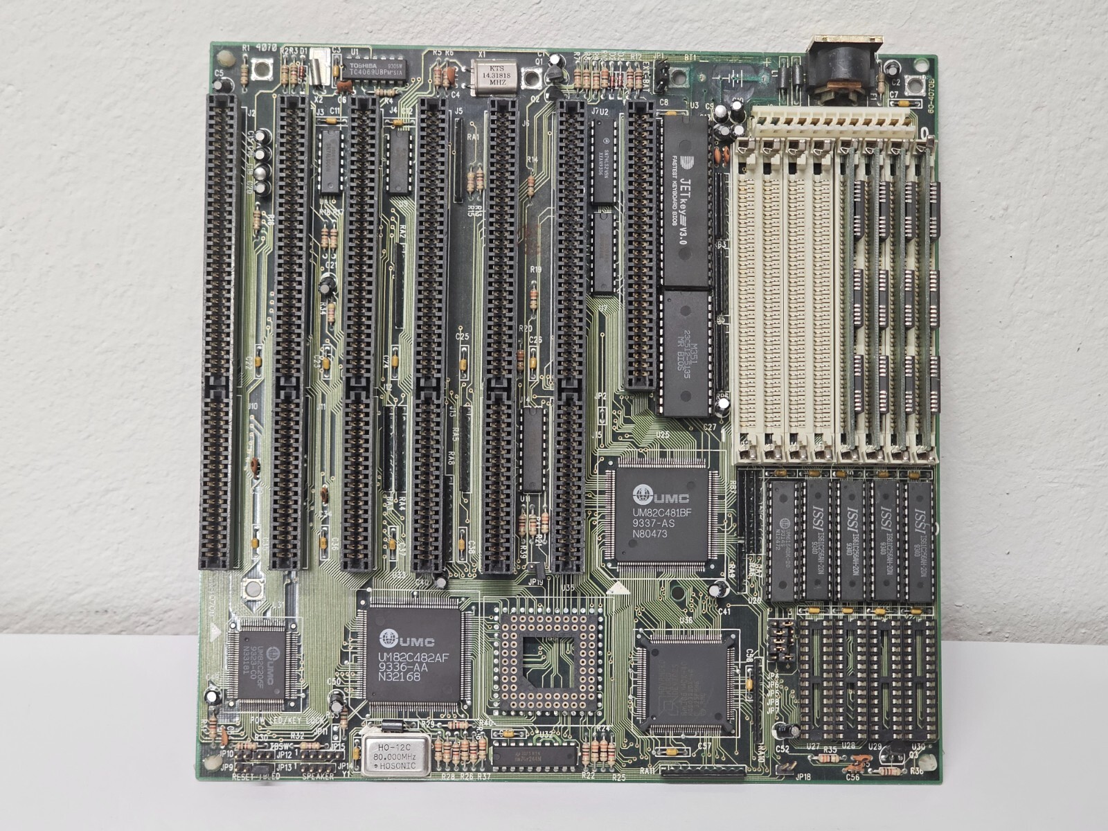 VINTAGE MOTHERBOARD AMD 386 DX-40, 7X ISA SLOTS 8X SIMM RAM SLOT RETRO HARDWARE
