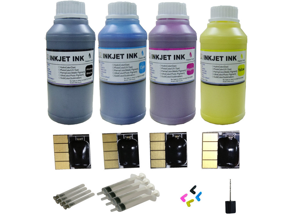 4 chip+4x250ml ND® pigment ink for HP 932 933 OfficeJet 6100 6600 6700 Plugs/D/S