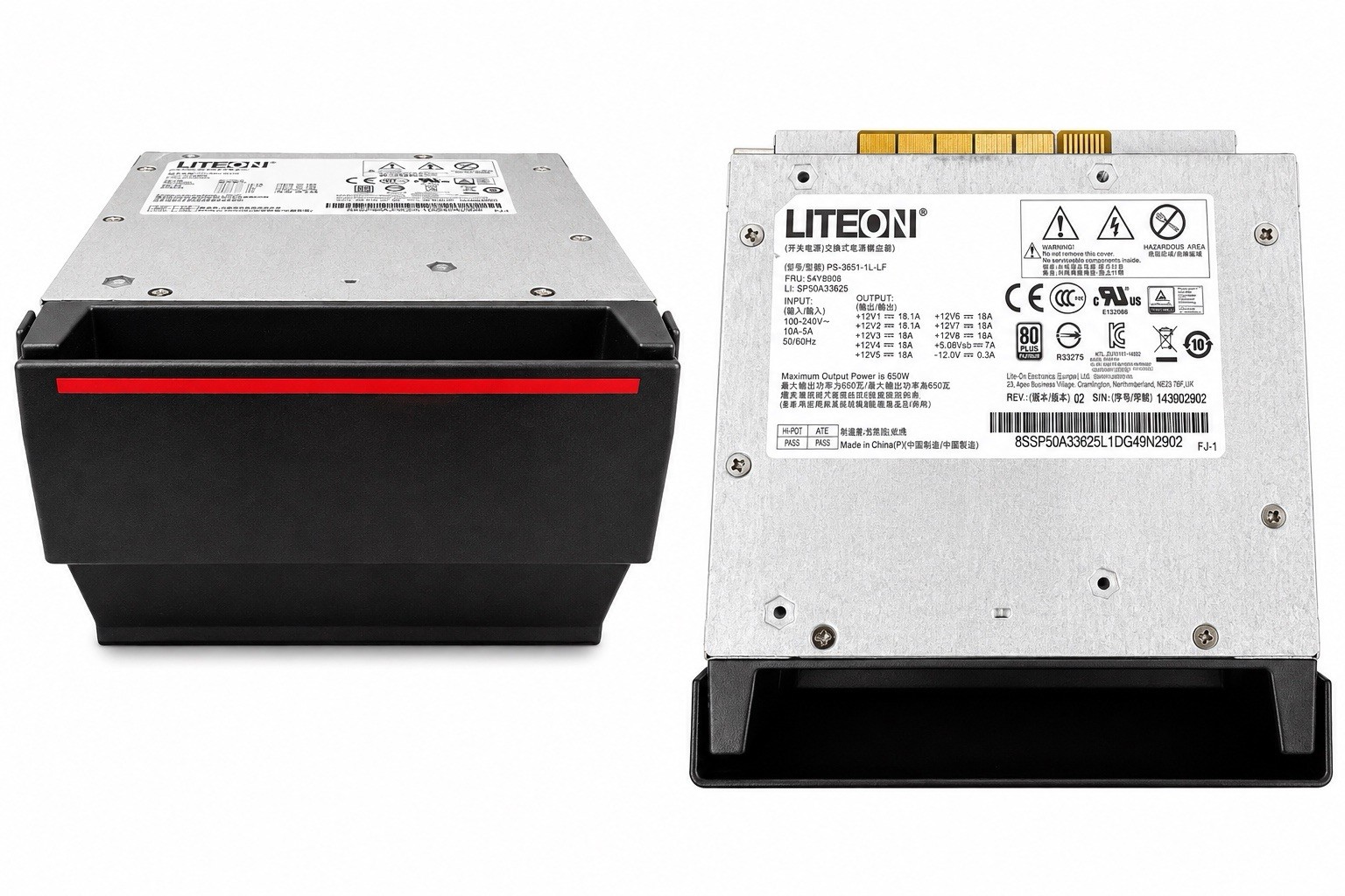 Lite-On PS-3651-1L-LF 650W Power Supply OEM Lenovo Workstation 80 PLUS