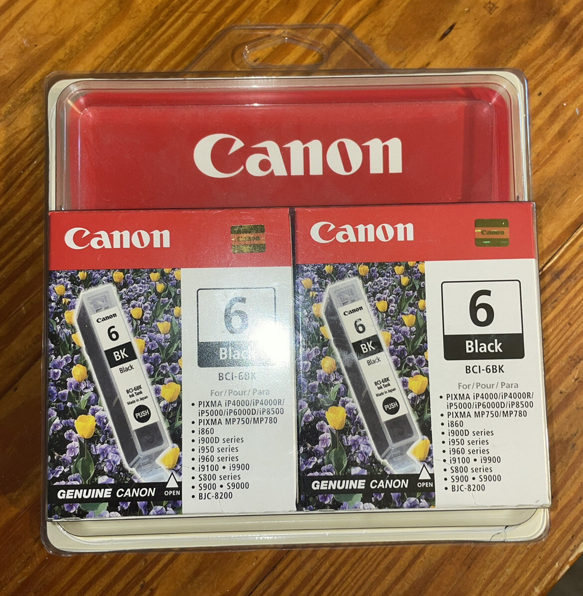 Cannon Genuine BCI-6BK 6 Black Twin Pack Ink Cartridges 