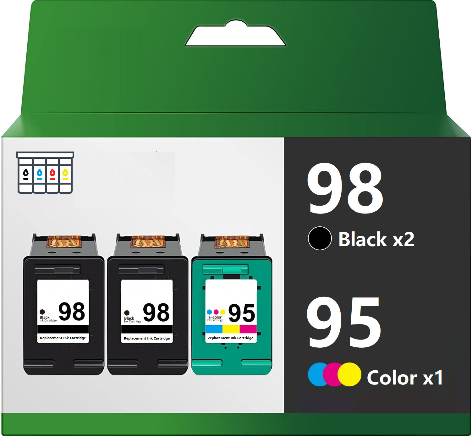 3PK Compatible for HP 98 95 Ink Cartridge For Officejet 6305 6310 6310xi 6315