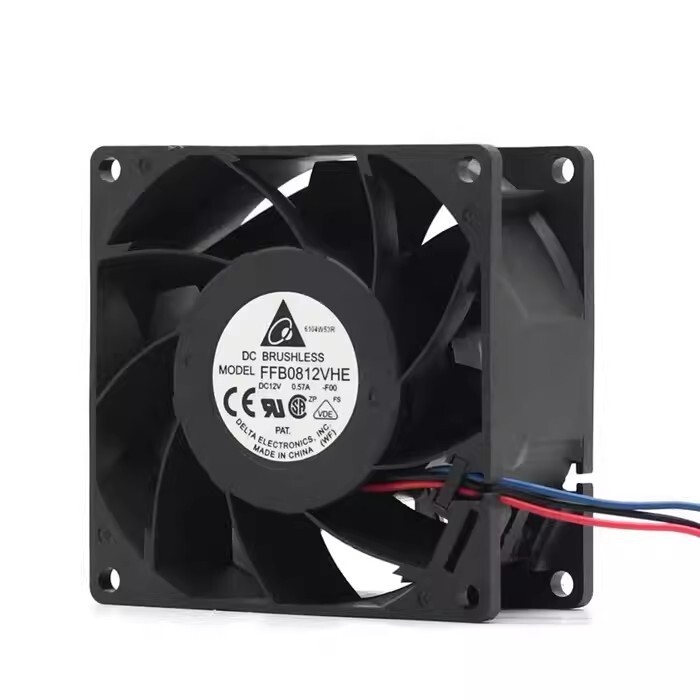Delta FFB0812VHE 8038 DC12V 0.57A 80*80*38MM 3-Wire Silent Cooling Fan