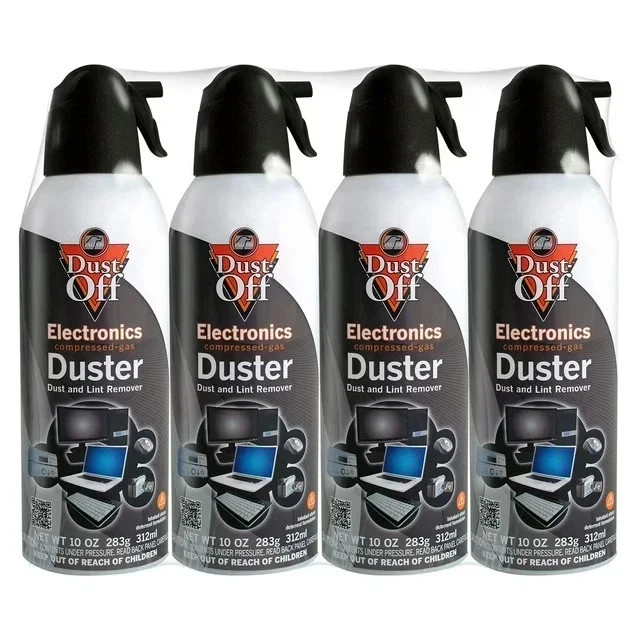 Falcon Dust-Off Electronics Compressed Gas Duster, 10 oz (Pack of 4, 8, 12)