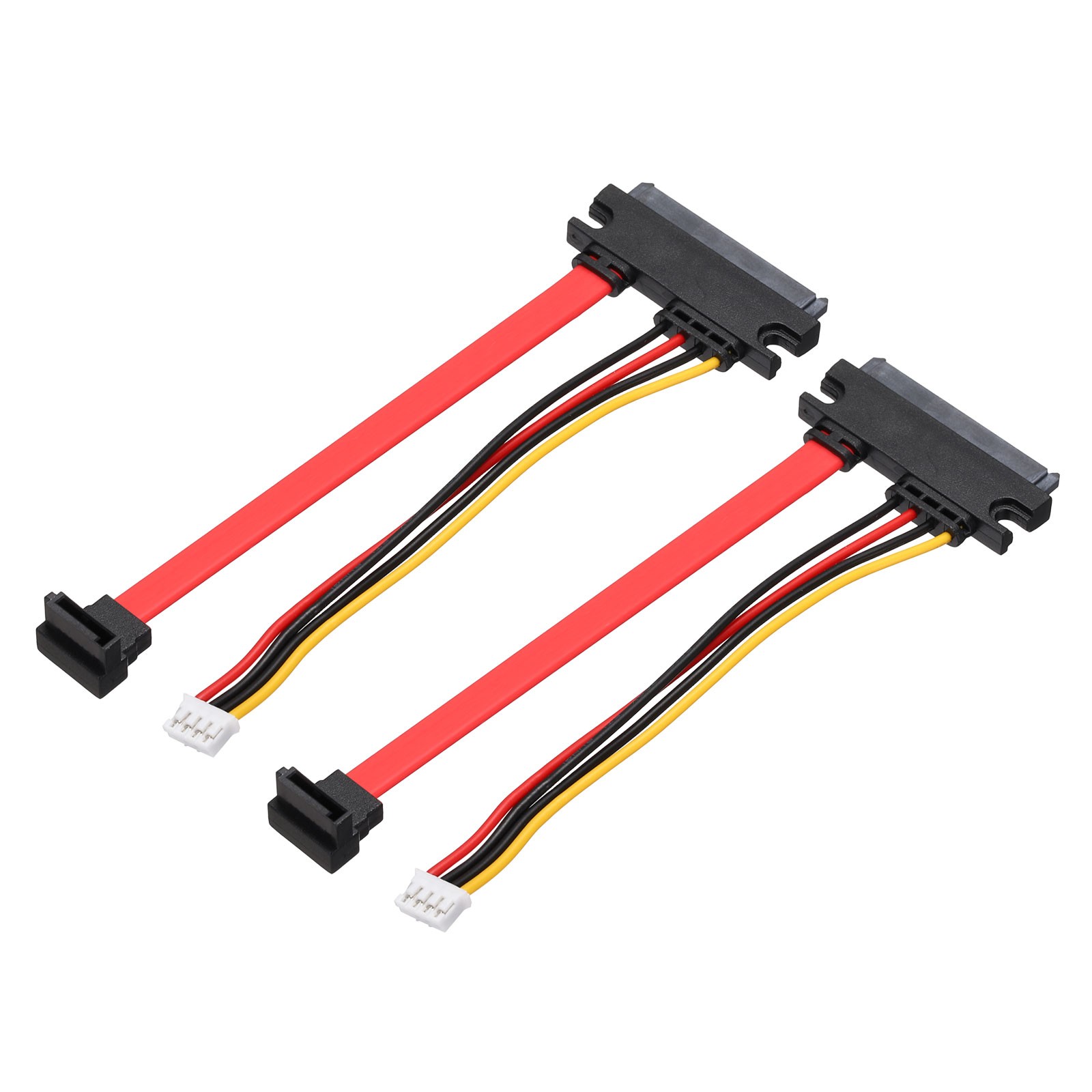 10cm PH2.0 4 Pin to SATA 7+15 Pin Power Cable, 2Pack 270 Degree SATA Right Angle