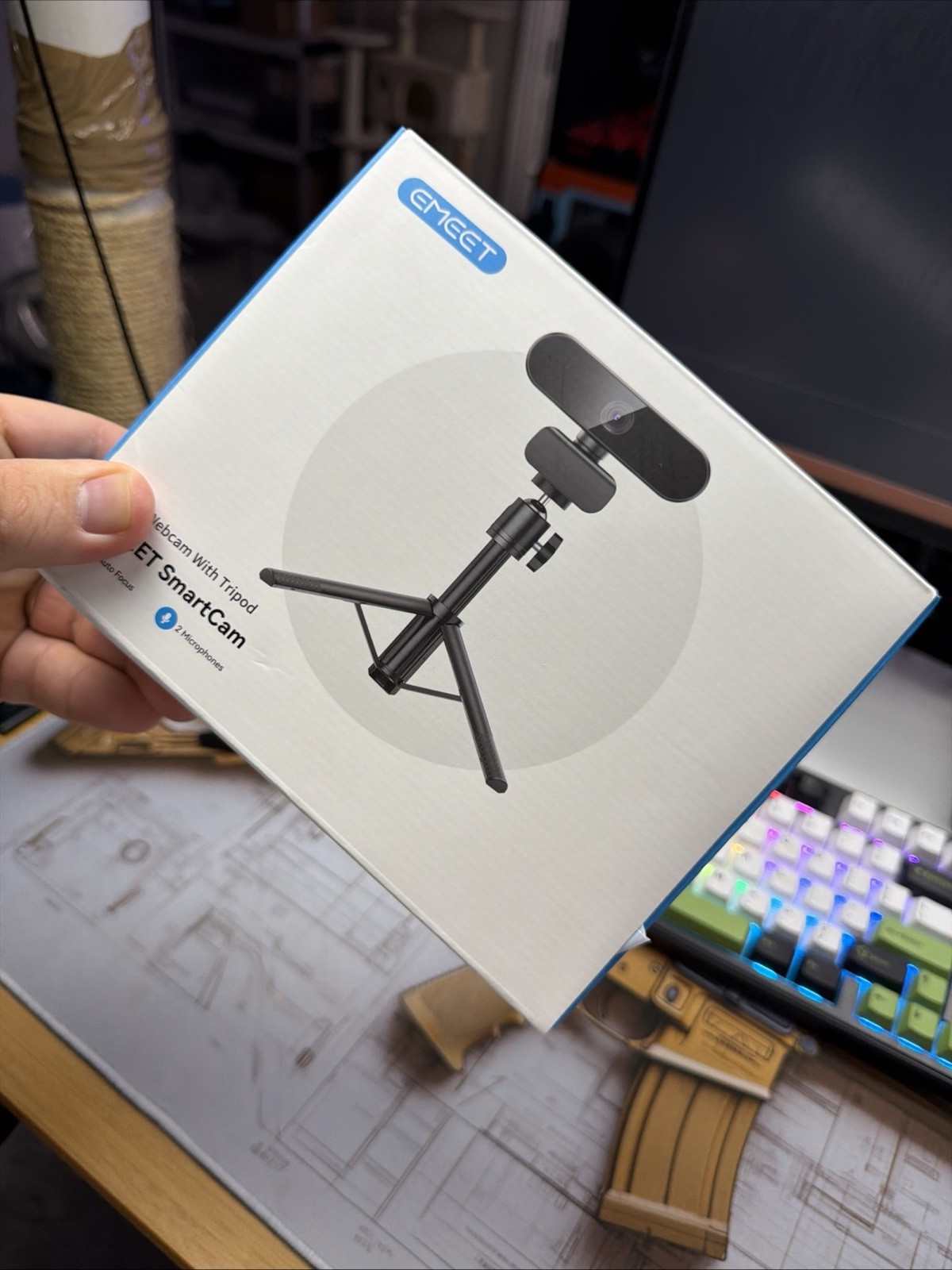 EMEET C960 SmartCam Kit Webcam 1080P With Tripod New In Box