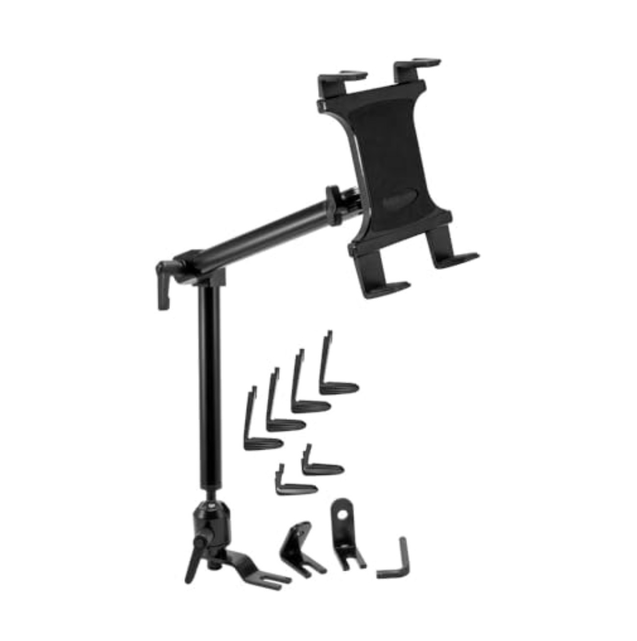 Tablet Mount 22 Inch Arm Car Seat Rail Truck Heavy Duty Adjustable Angle Height