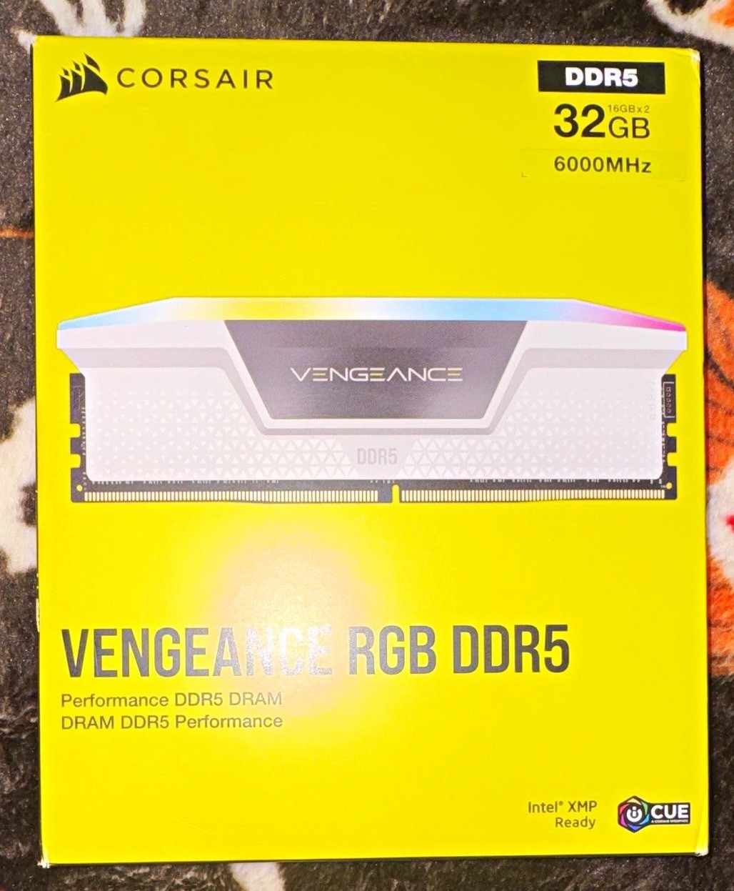 BRAND NEW Corsair Vengeance RGB DDR5 32GB (2x16GB) DDR5-6000 288-Pin DIMM XMP