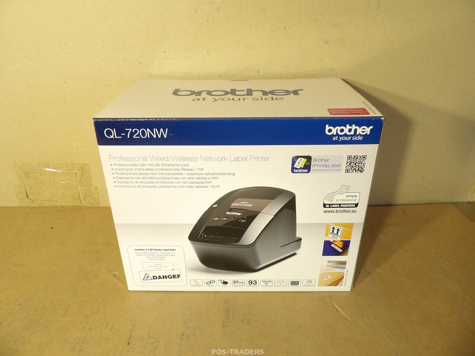 Brother QL-720NW Thermal Barcode Label Printer LAN Serial USB - as NEW IN BOX