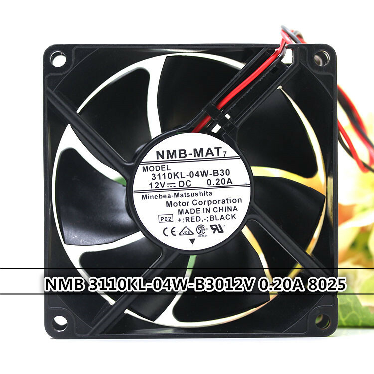 NMB 3110KL-04W-B3012V 0.20A 8025 8CM 2 line double ball computer cooling fan