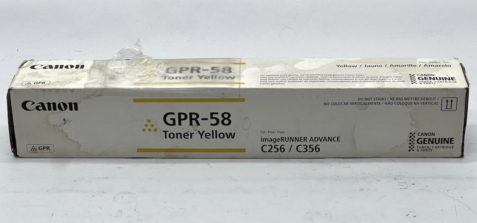 Canon GPR-58 Yellow Toner Cartridge 2185C003-Worn Box