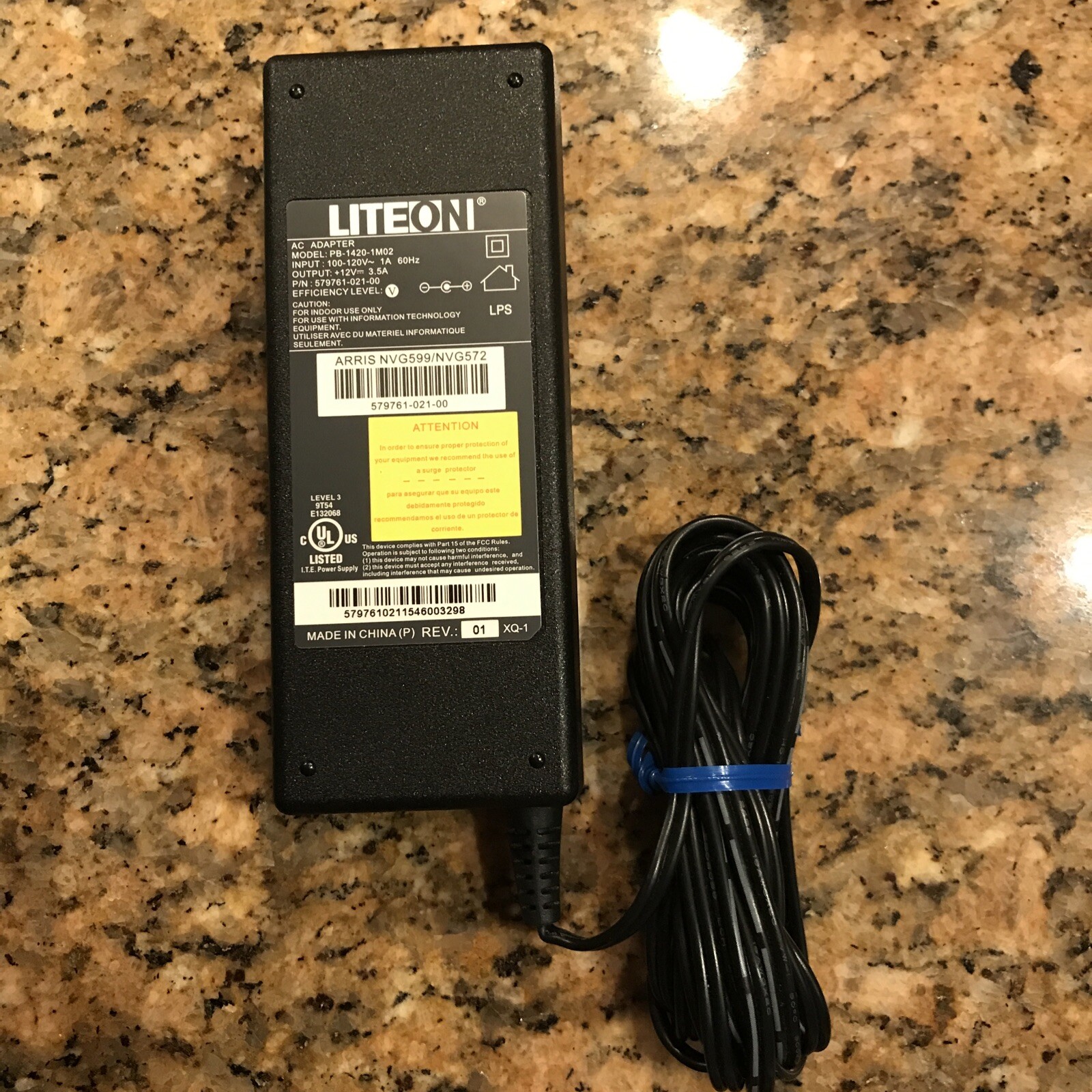Genuine Liteon Laptop  AC Adapter Charger Model PB-1420-1M02 TESTED WORKING