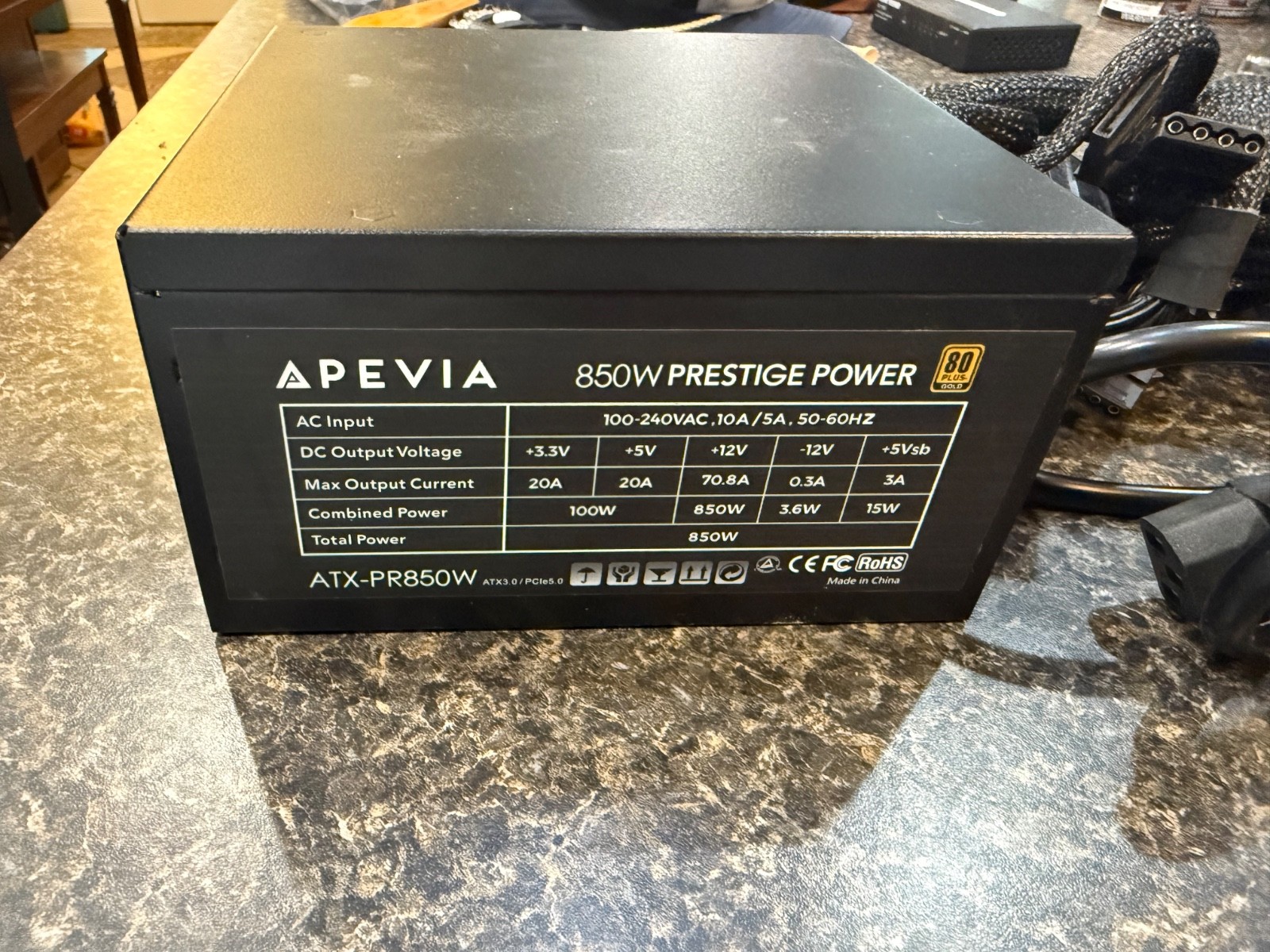 Apevia Prestige Series ATX-PR850W 850W 80 PLUS Gold ATX 12V Power Supply