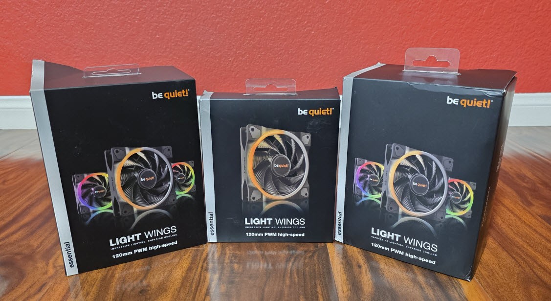 be quiet Light Wings PWM High-Speed ARGB 120mm Case Fan BL077 2x3 Pack +1 Set