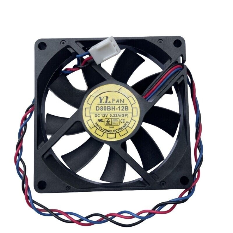 1pcs New for Yate Loon D80BH-12B DC 12V 0.22A 8015 Cooling Fan