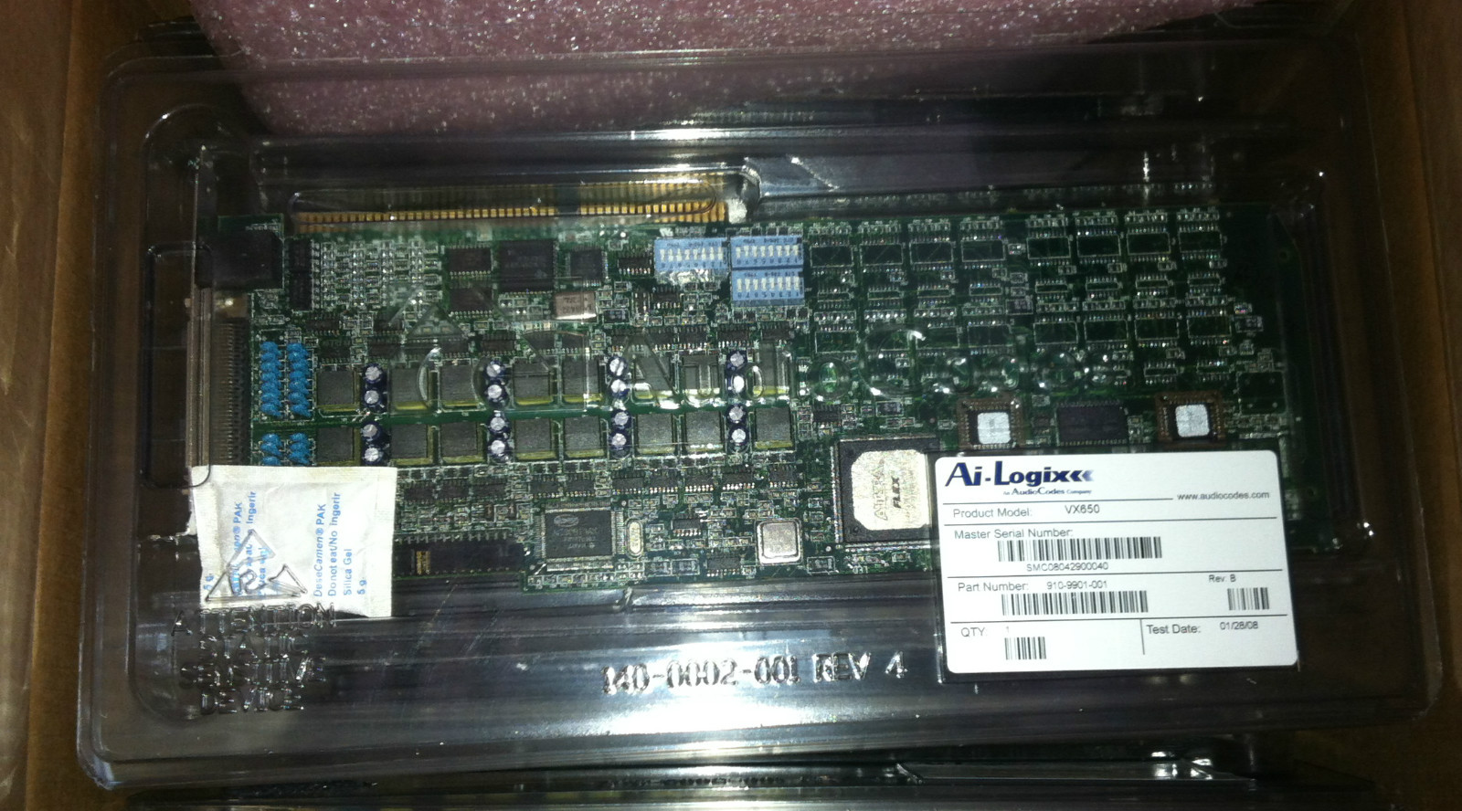 AUDIOCODES / Ai-Logix VX650 P/N: 910-9901-001 ISA Call center Board - NEW