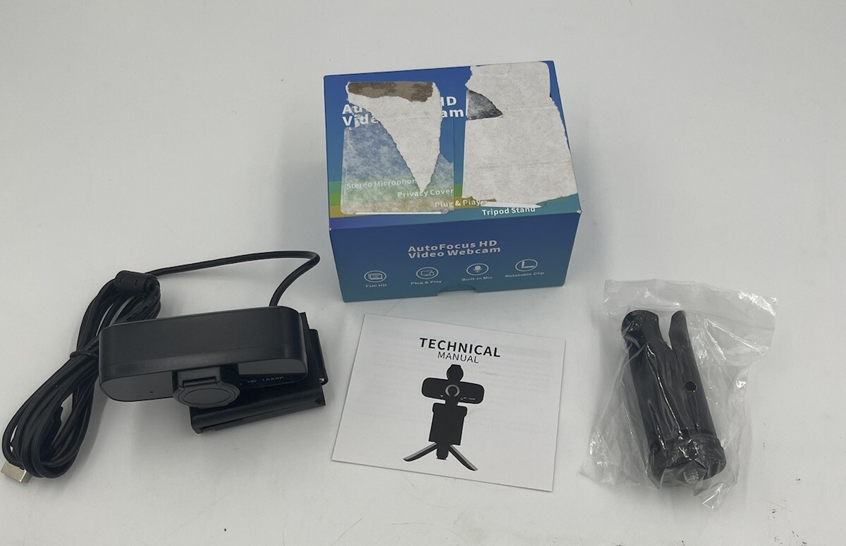 RoHS Autofocus HD 1080p Webcam With Stand