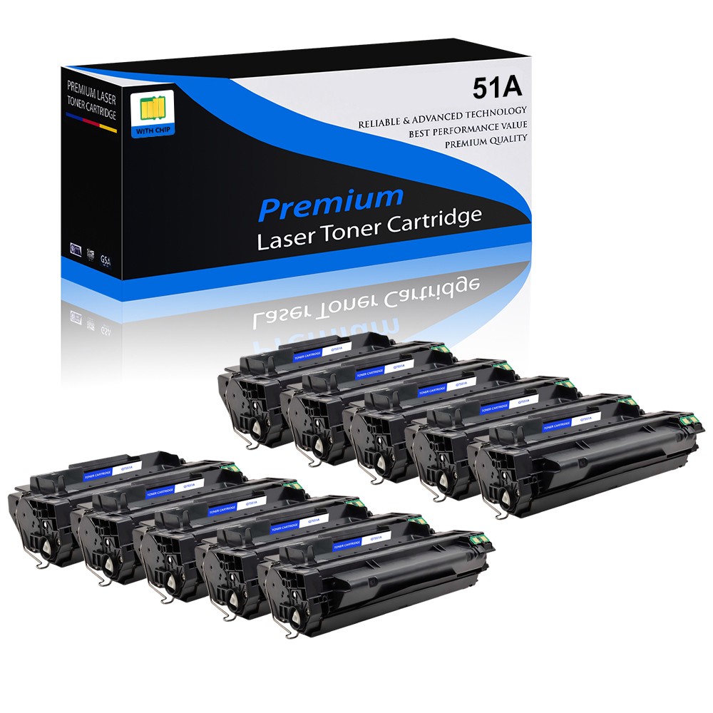 10PCS Q7551A Toner Cartridge For HP LaserJet P3005 P3005d P3005dn P3005x Printer