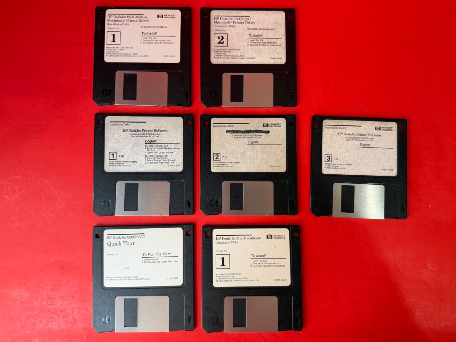 HP Desktop Macintosh Driver Disks Lot of 7