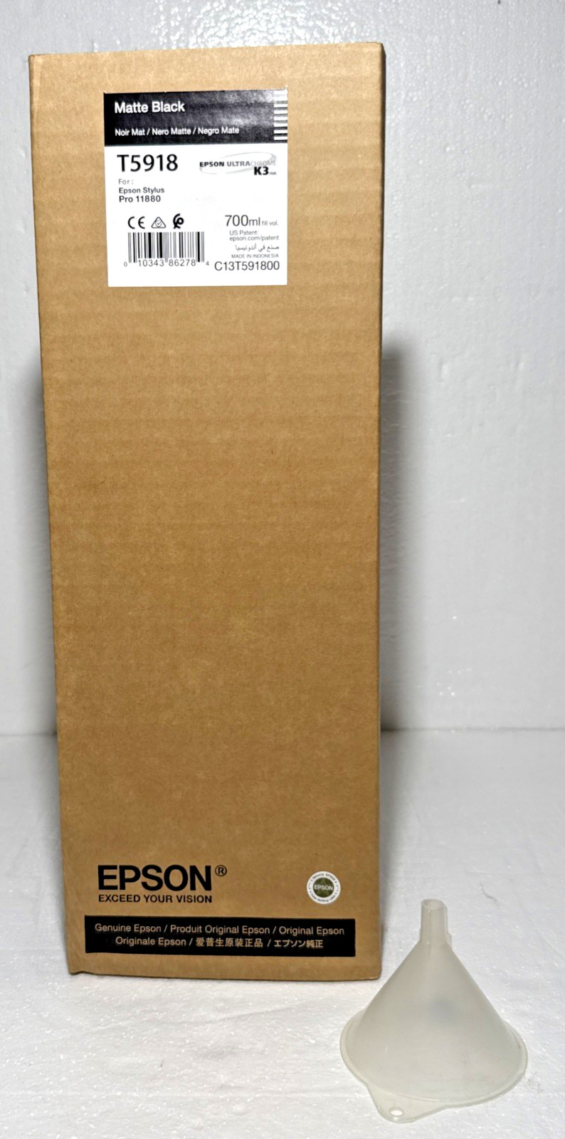 Genuine Epson Matte Black Ink Cartridge T5918 2022