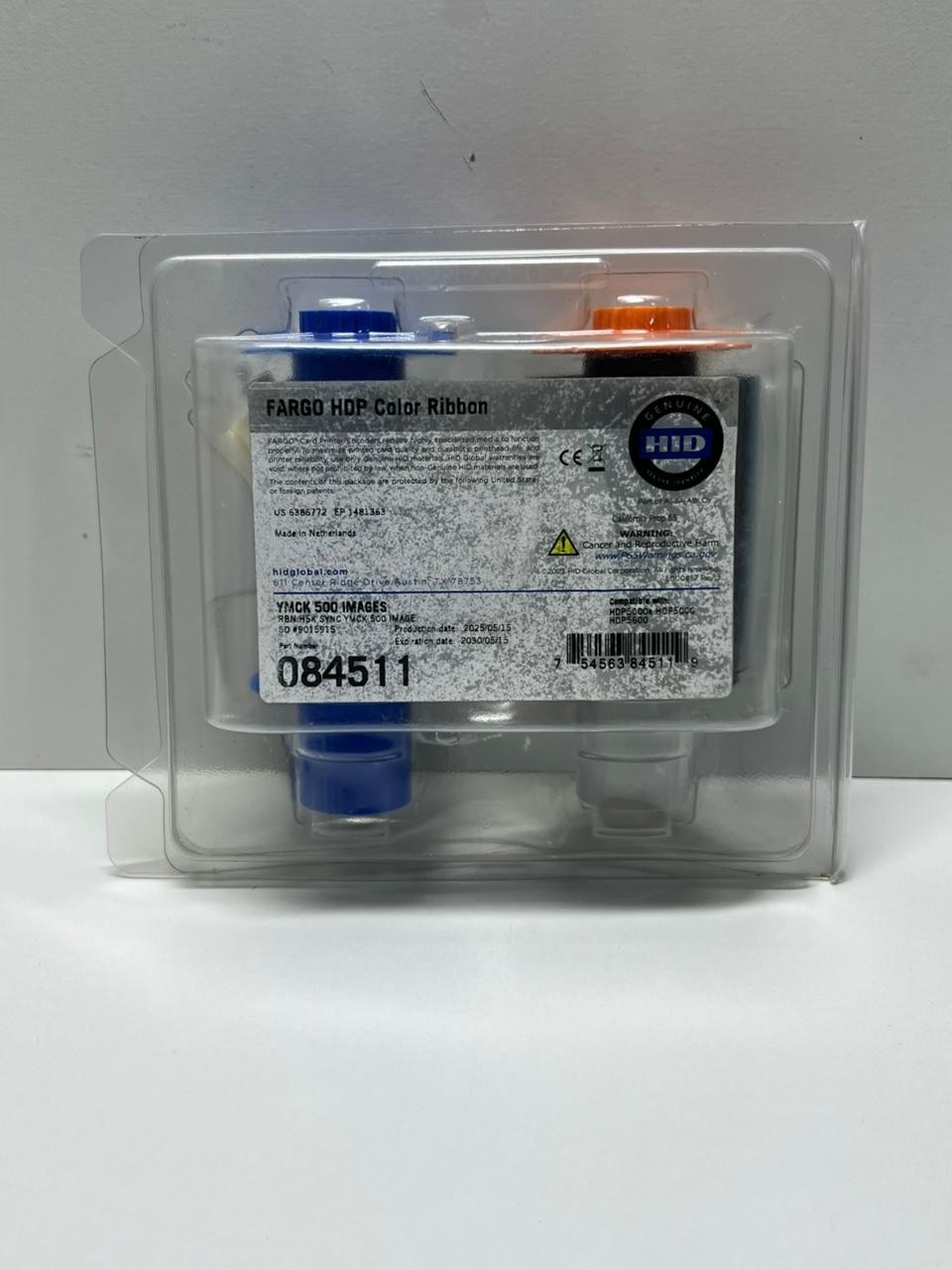 HID Fargo 084511 YMCK Full Color Ribbon 500-Print for HDP5000 5000e 5600 NEW