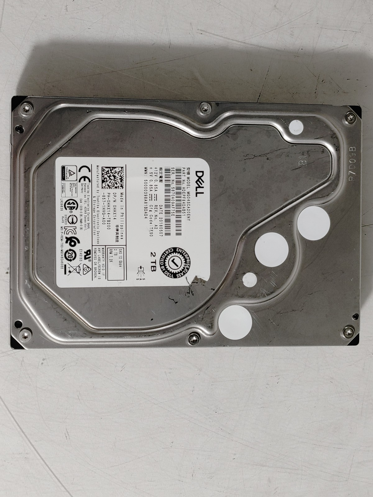 Toshiba Dell MG04SCA20ENY 2 TB SAS 3 3.5 in Enterprise Drive